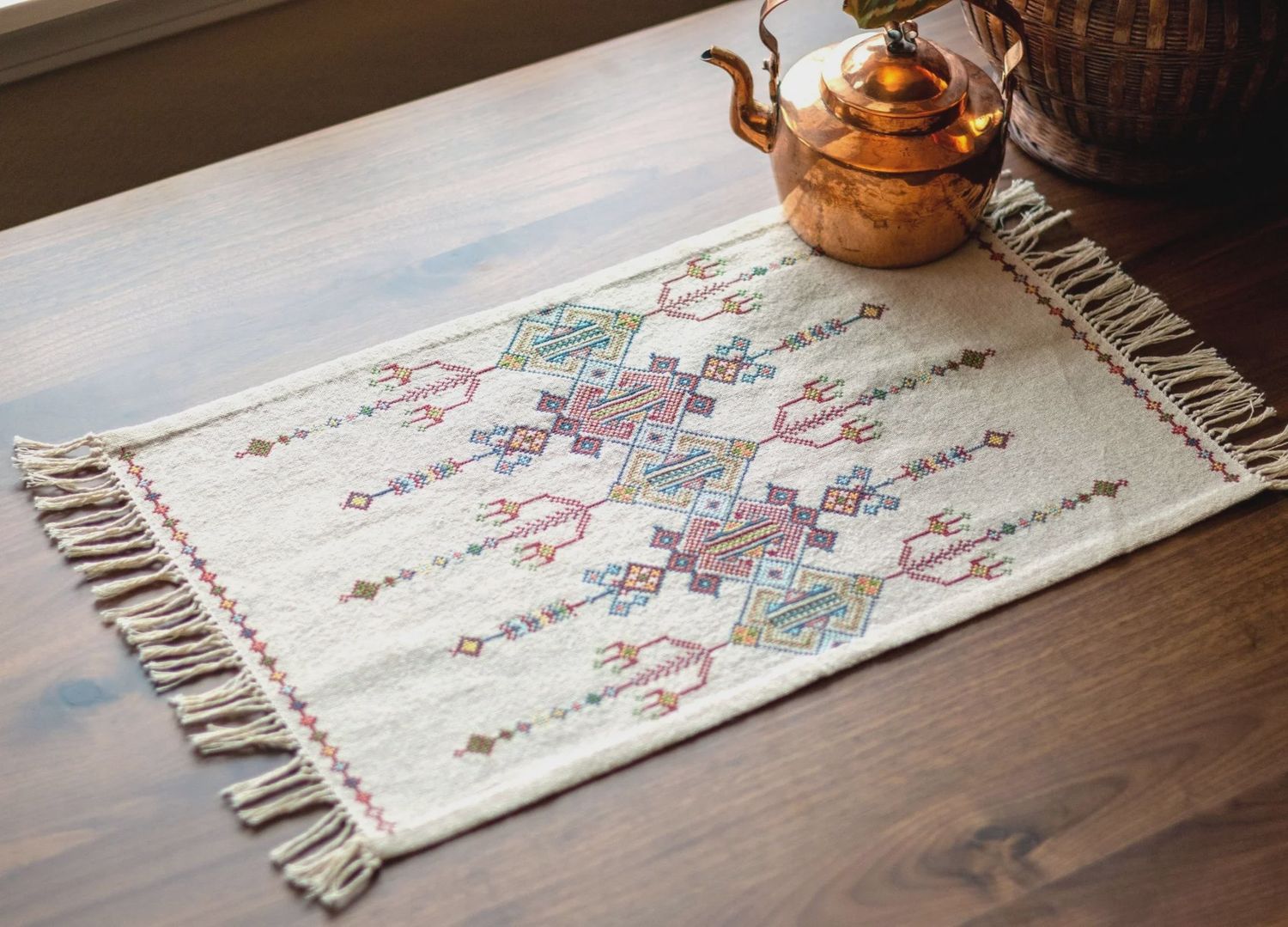 Kolimbari Diamonds Table Runner Cross Stitch Kit Avlea Folk Embroidery