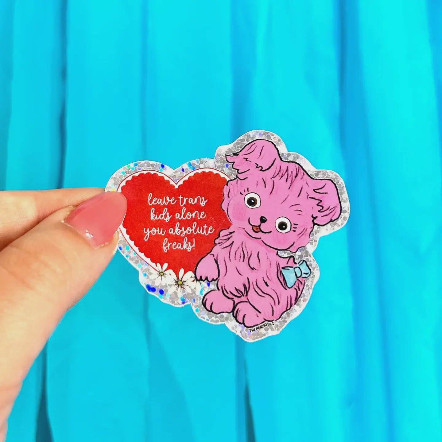 Leave Trans Kids Alone Sticker The Peach Fuzz Co.