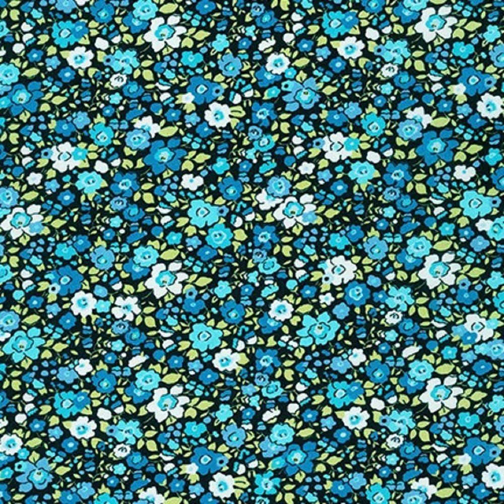 London Calling Cotton Lawn - Blueberry