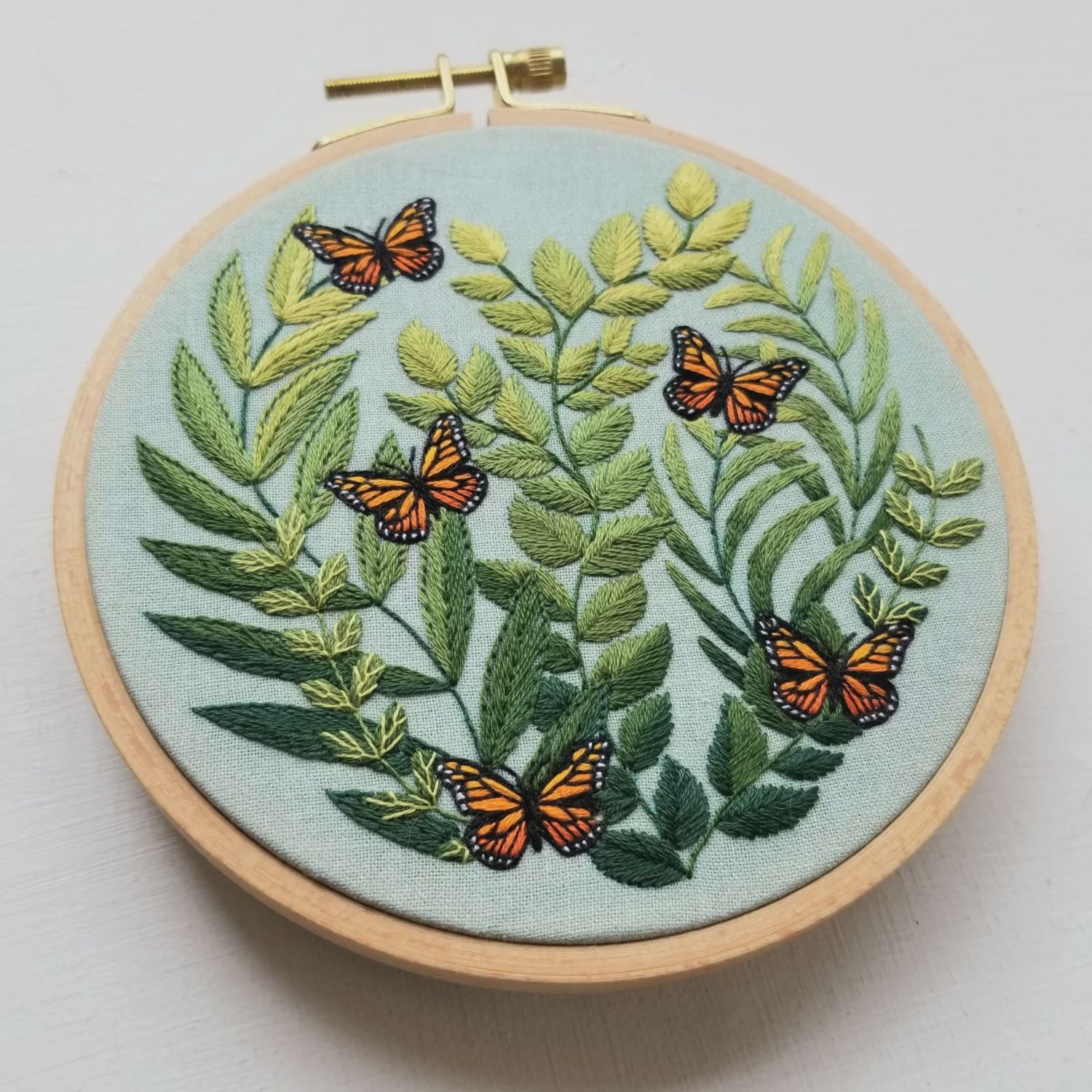 Love Grows Monarch Butterfly Hand Embroidery Kit
