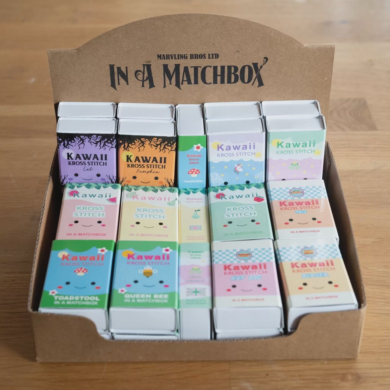 Mini Cross Stitch Kit in a Matchbox (Assorted Designs)