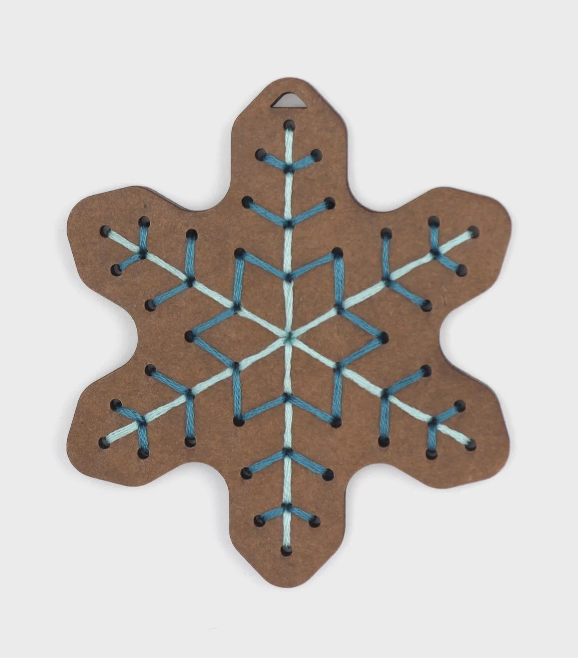 Gingerbread Flake DIY Stitched Ornament Kit - Kiriki Press
