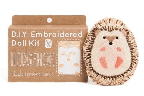 Hedgehog Embroidery Doll-Maker Kit - Kiriki Press