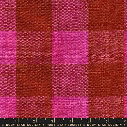 Hot Pink Large Check 16" Sunshine Toweling Ruby Star Society