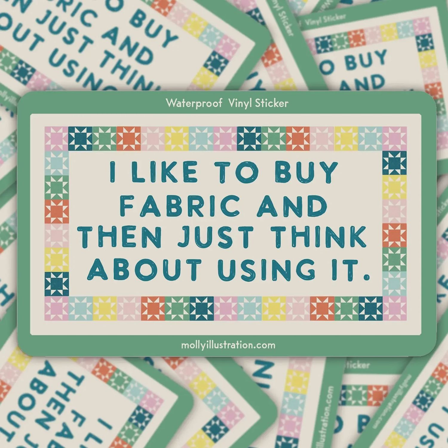 I Like To Buy Fabric Waterproof Vinyl Sticker