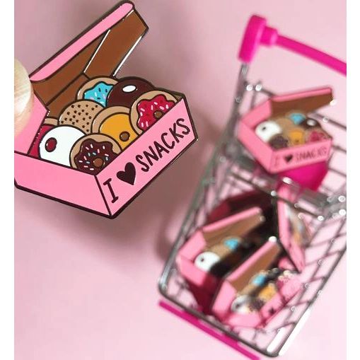 I Love Snacks! enamel pin