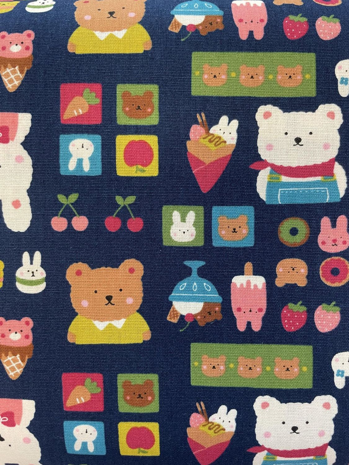 Japanese Kawaii Animals Cotton Sheeting / Ultralight Canvas
