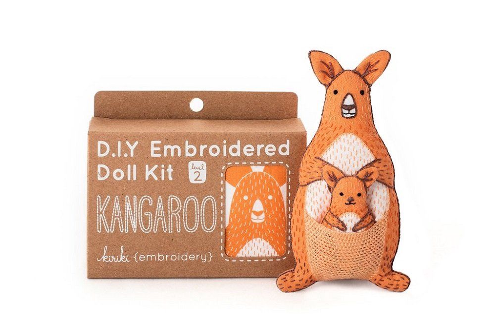 Kangaroo Embroidery Doll-Maker Kit - Kiriki Press