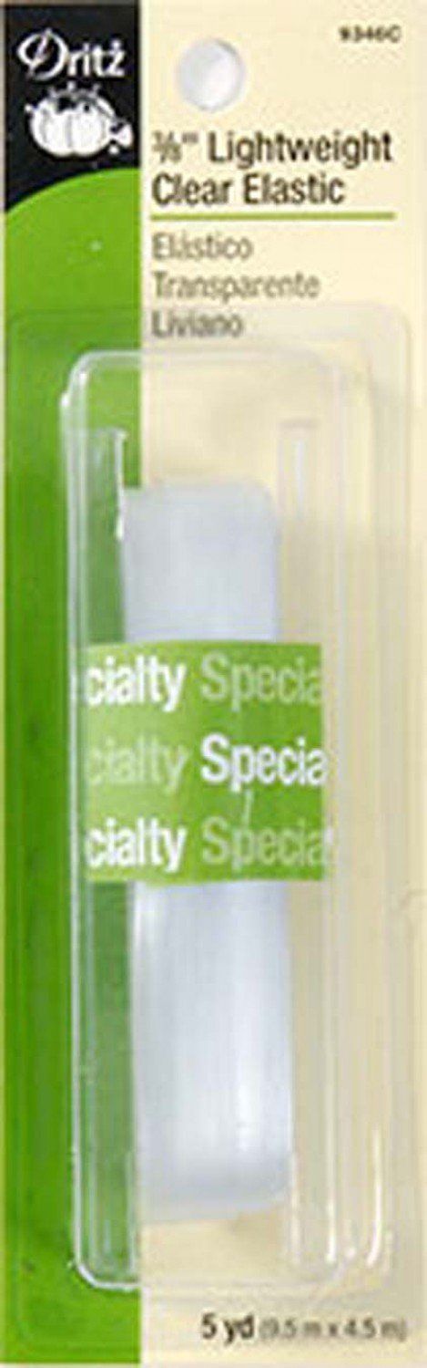 Lightweight 3/8 Inch Elastic - Clear