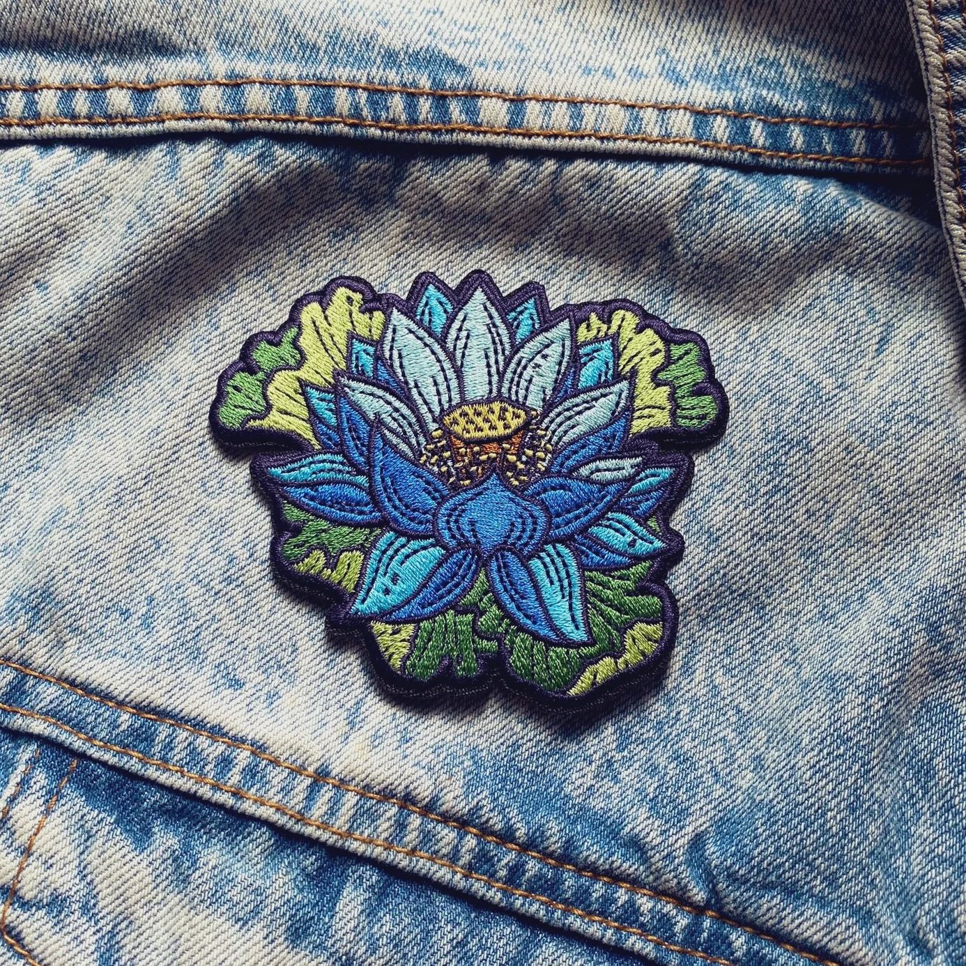 Lotus Embroidered Patch Kate O'Hara