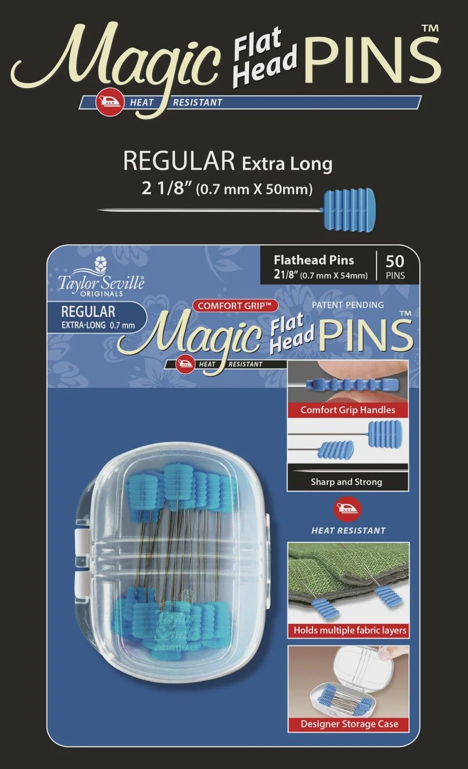 Magic Flat Head Pins - Regular