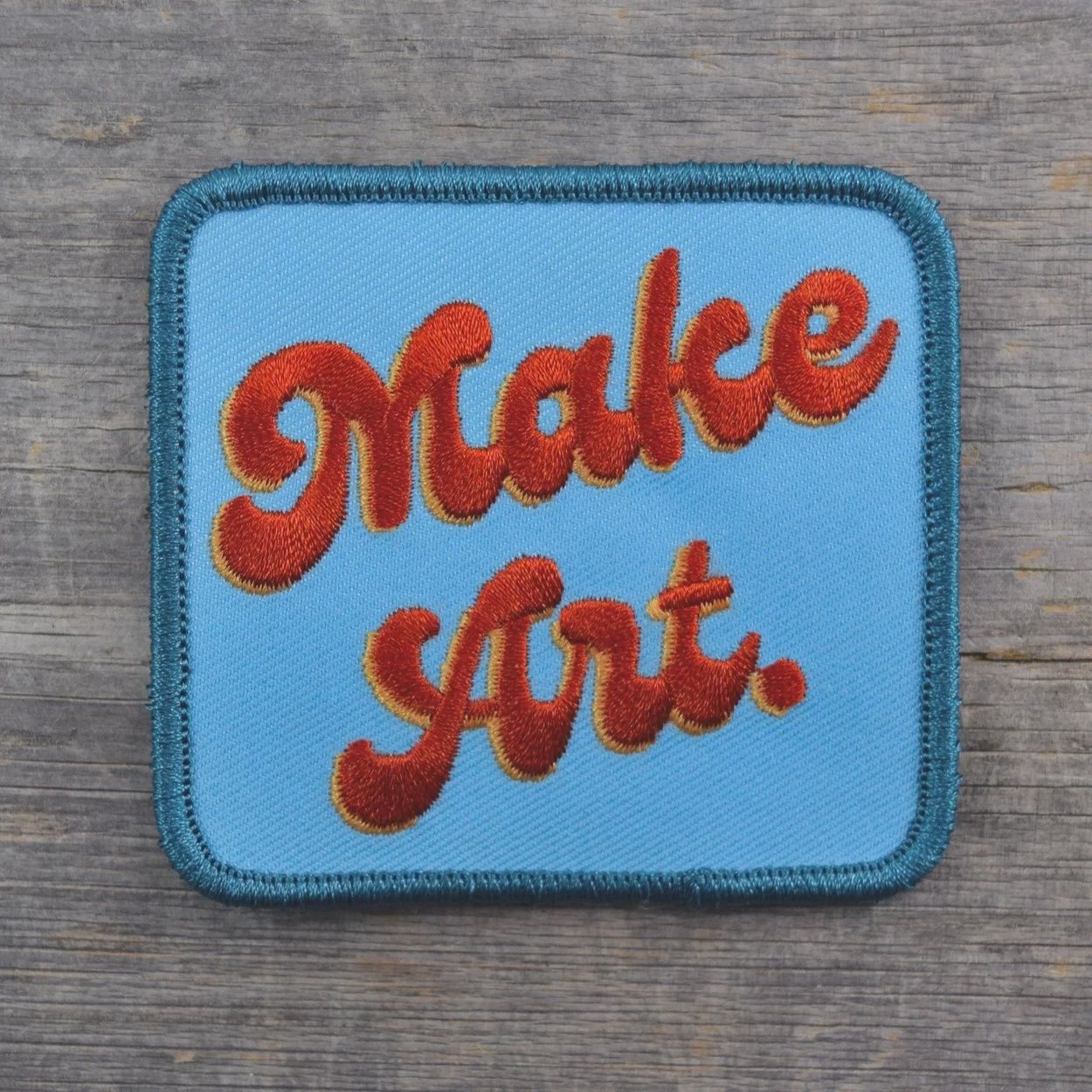 Make Art Patch Blue &amp; Orange Quiet Tide Goods