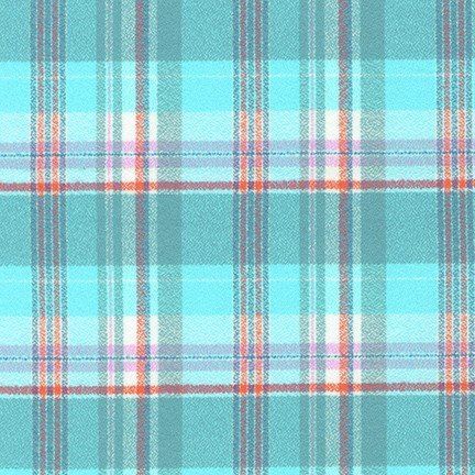 Mammoth Junior Flannel Aqua Robert Kaufman