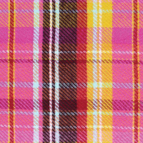 Meadow Plaid Flowerbed cotton flannel twill from Highlands Flannel by AGF