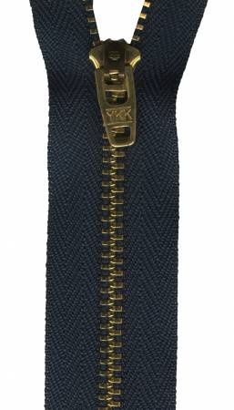 Metal Jean Zipper 7in Navy