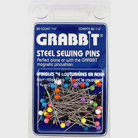 Grabbit Steel Pins 80ct 1 1/2"