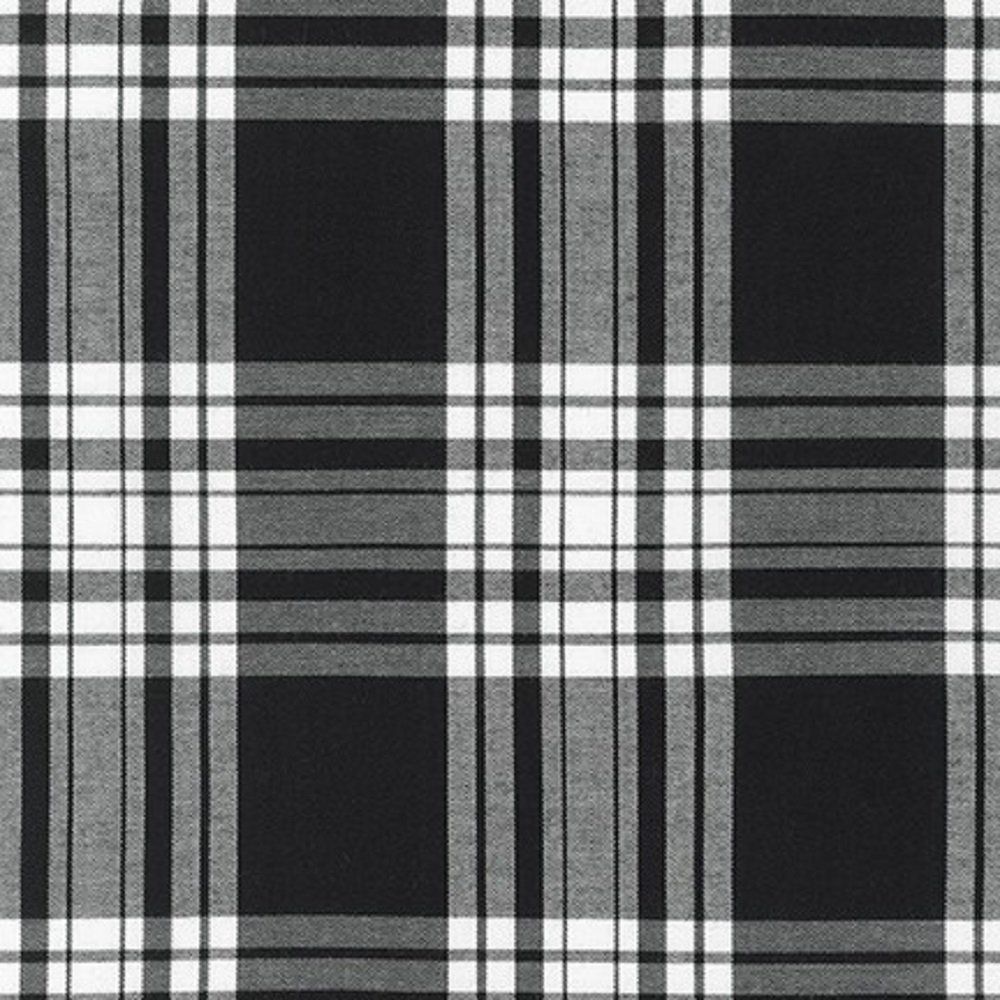 House of Wales Plaid Cotton Woven - Black