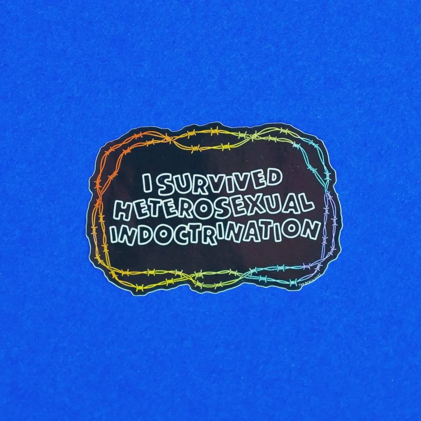 I Survived Heterosexual Indoctrination Sticker The Peach Fuzz Co.