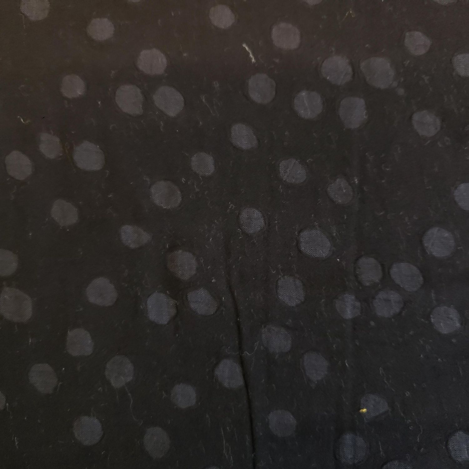 Imported Batik - Grey Dots on Black - Cotton