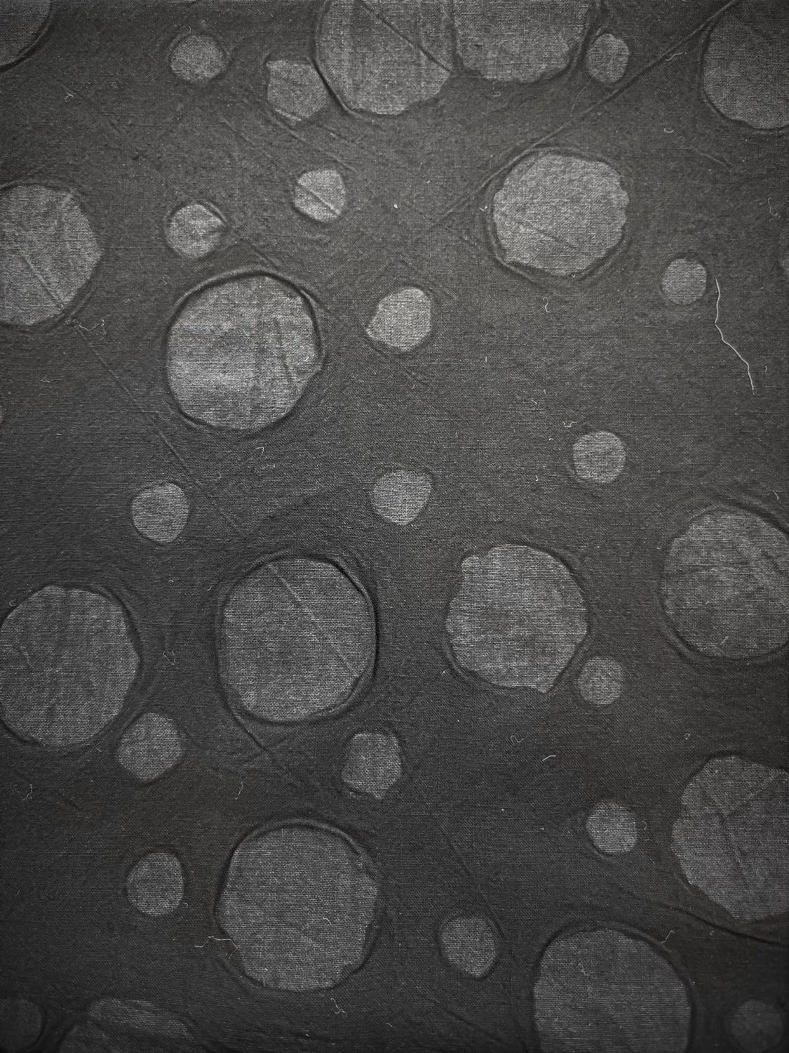 Indian Import Black-on-Black Spotted Cotton Batik