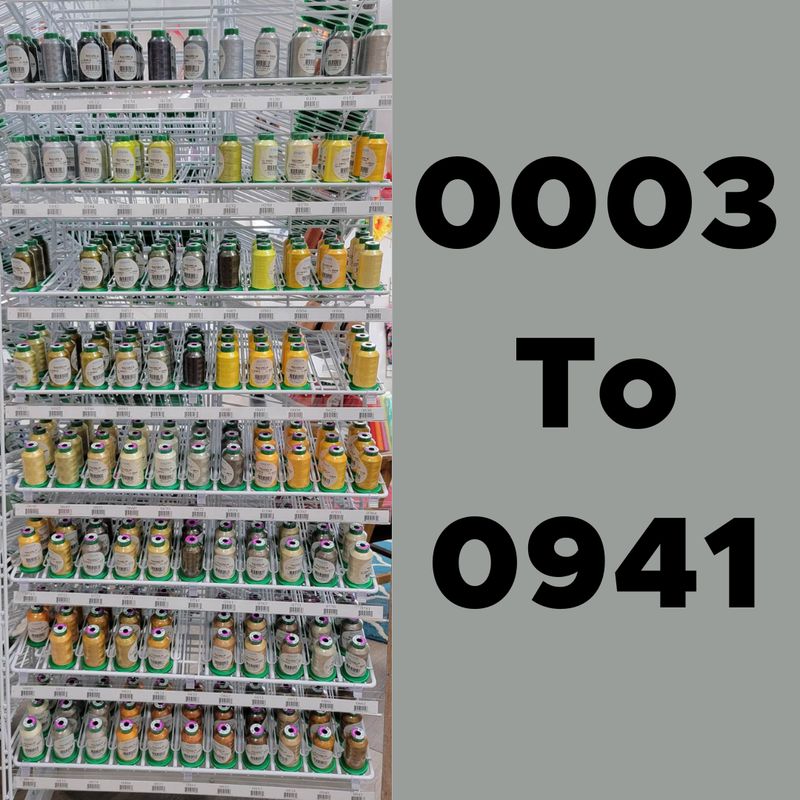 Isacord 1000m Polyester - 0003 through 0941