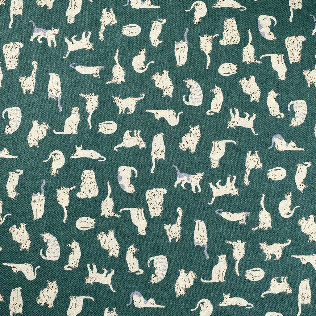Japanese Cotton Shirting Cats Hokkoh