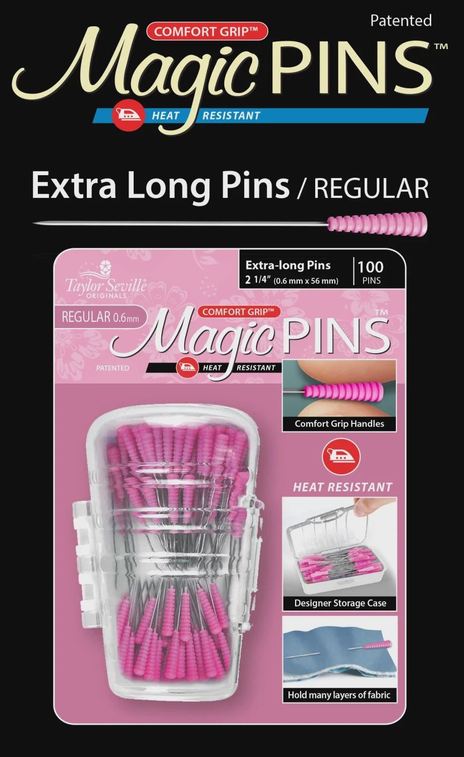 Magic Pins - Extra-long Fine Point Pins 100 Ct.