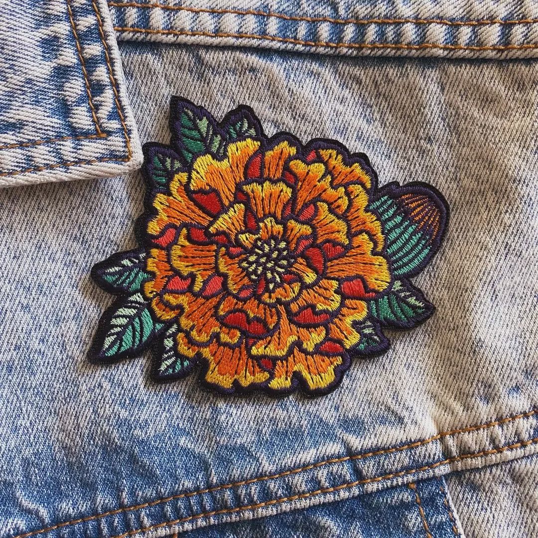 Marigold Embroidered Patch Kate O'Hara