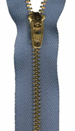 Metal Jean Zipper 7in Faded Blue