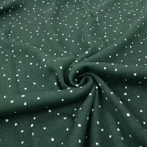 Mini Spots Rib-knit Forest Green Tygdrommar Swedish Import