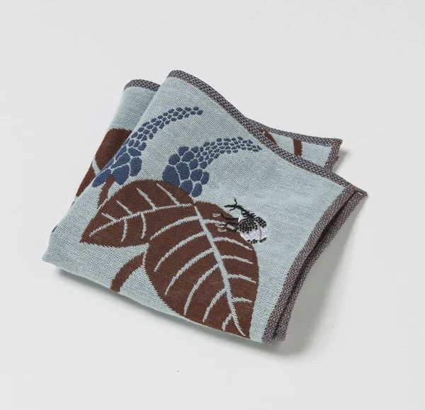 morita MiW zipper pouch with matching handkerchief Japanese Import, Color: Blue