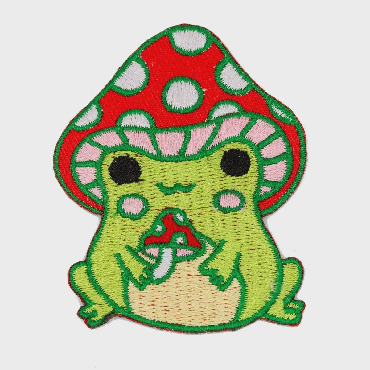 Mushroom Frog  Embroidered Patch These Are Things