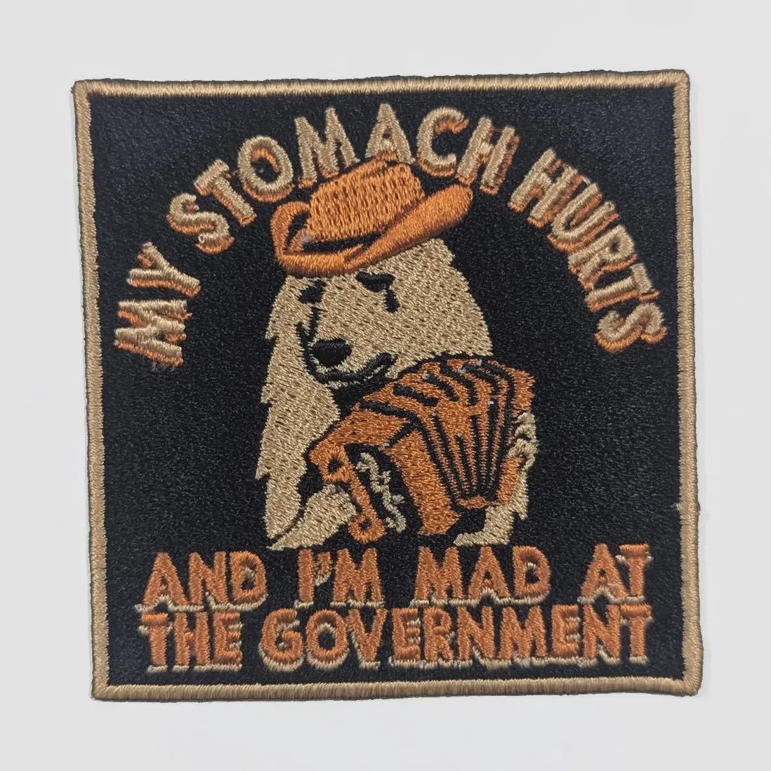 My Stomach Hurts Embroidered Patch Shady Front