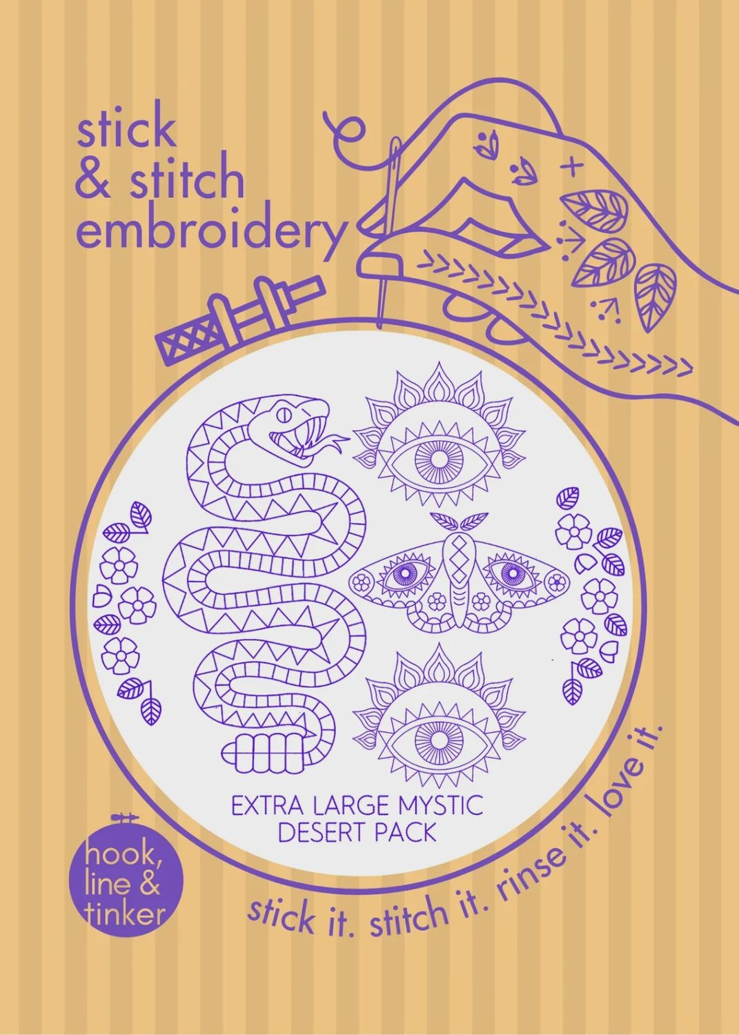 Mystic Desert Stich and Stitch Embroidery Bundle Extra Large Hook Line &amp; Tinker