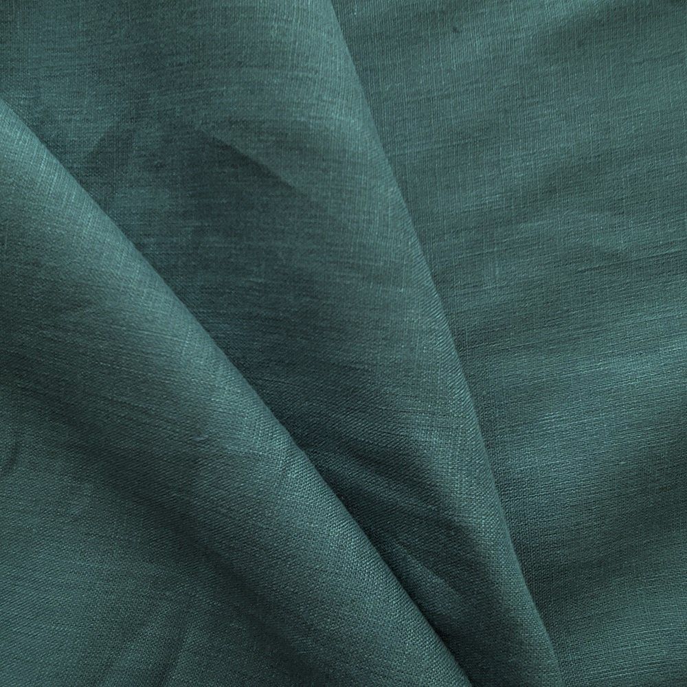 Mid-Weight 100% Linen (Assorted Colors), Color: Deep Teal