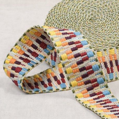 Multi-color Woven Strapping 1.5"