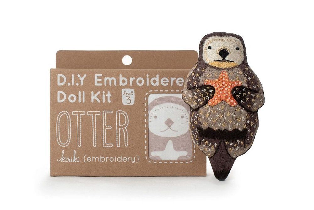 Otter Embroidery Doll-Maker Kit - Kiriki Press