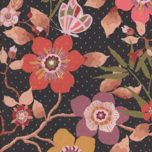 Pavilion Spot Tana Lawn Cotton Classic Metallic Collection Liberty Fabrics