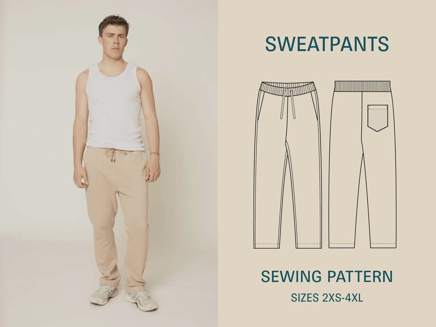 Rebel Sweat Pants &amp; Shorts Men's Pattern Wardrobe by Me