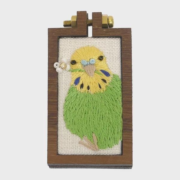 Miniature Embroidery Frame Kit - Forest Animals - Parakeet