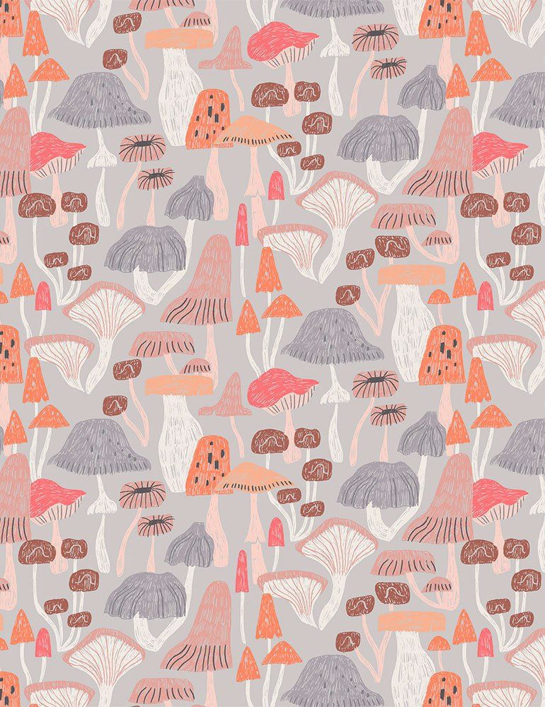 Mushroom Cotton Flannel