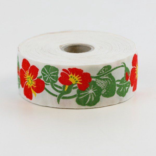 Nasturtium Woven Ribbon by the Meter 1.25" wide C Pauli