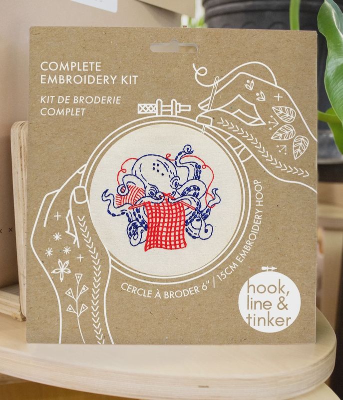 Octopus Knitting Embroidery Kit Hook Line &amp; Tinker