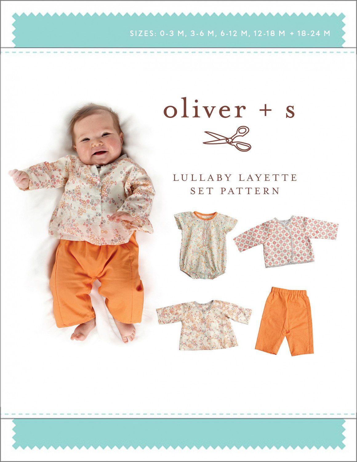 Pattern Lullaby Layette Baby Clothing Set - Olive + S