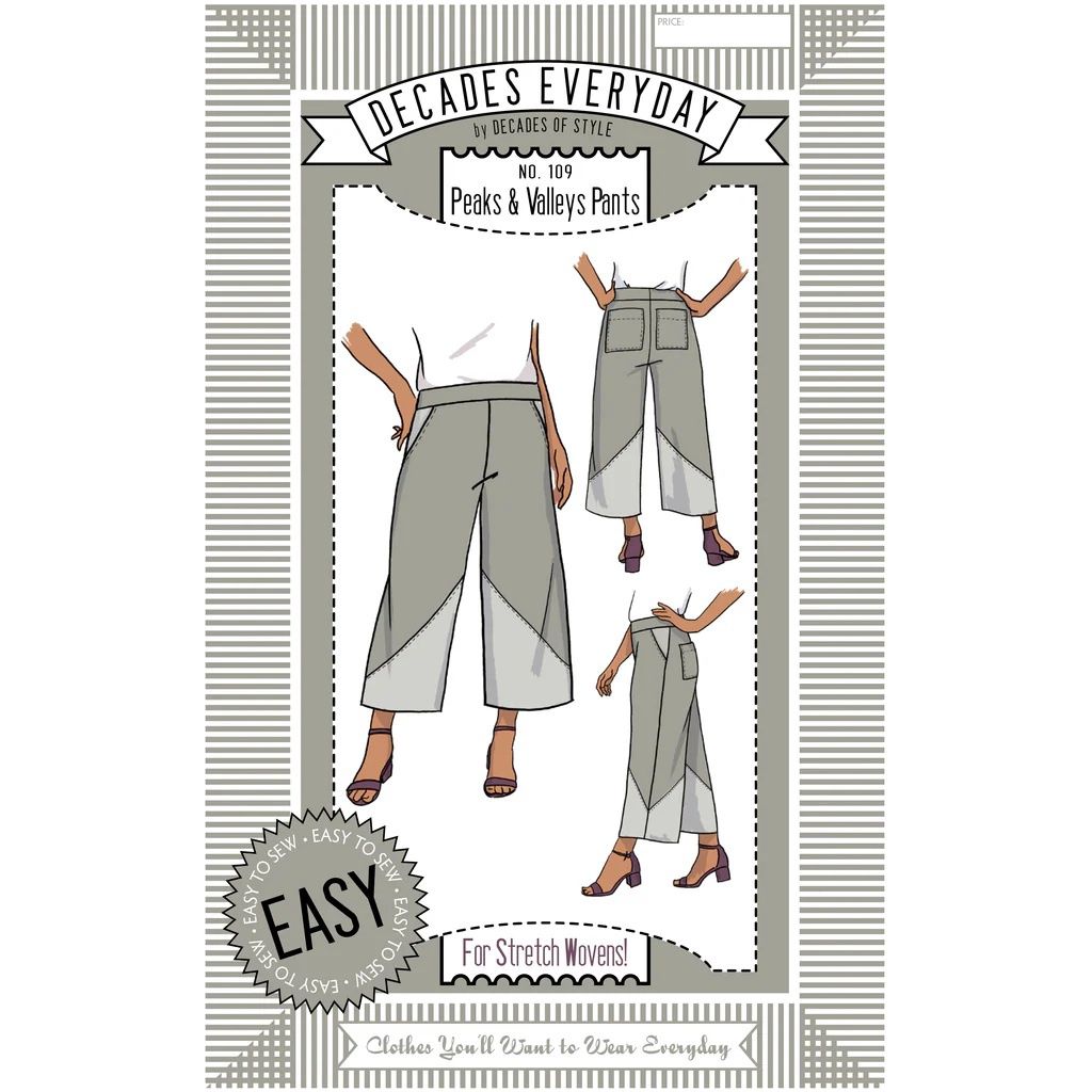 Peaks &amp; Valleys Pants - Decades of Style Pattern Company