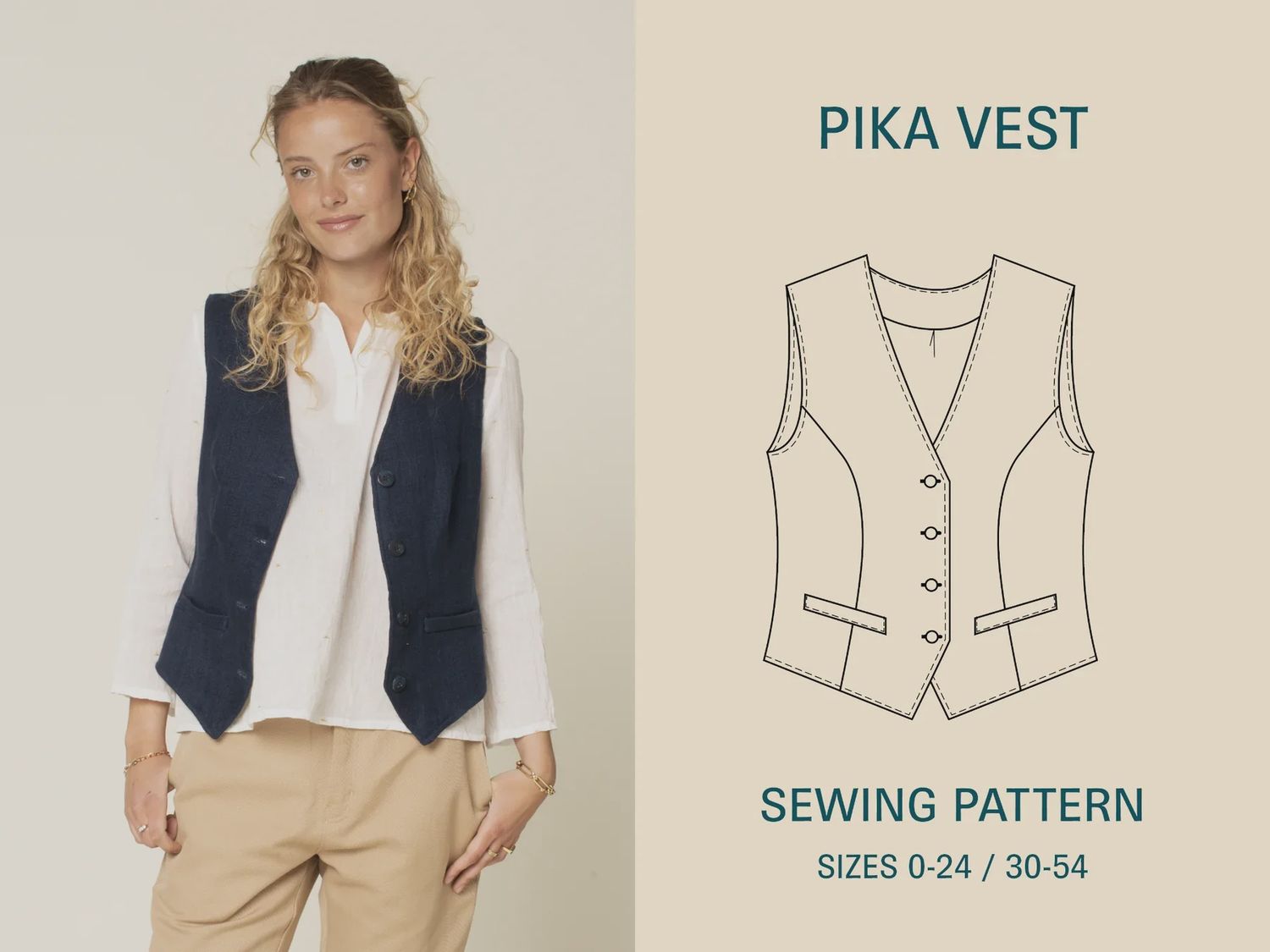 Pika Vest Pattern Wardrobe by Me