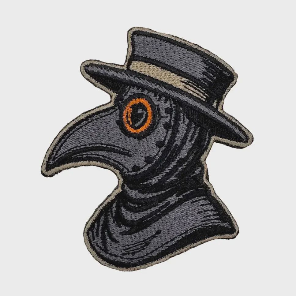Plague Doctor Embroidered Patch Shady Front