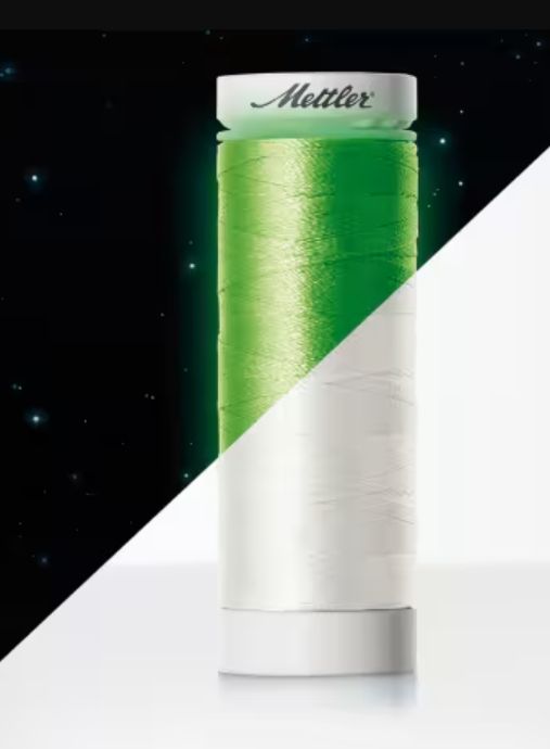 Poly Glow Phosphorescent 40wt Machine Embroidery Thread Spool Mettler