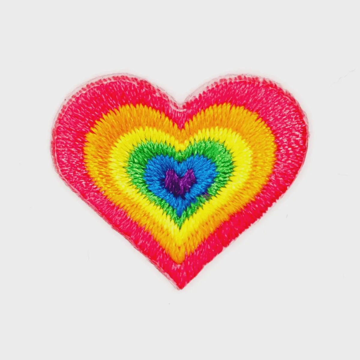 Rainbow Heart Embroidered Sticker Patch These Are Things