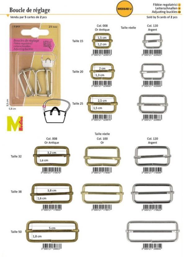 Rectangular Slide Buckles/Adjusting Buckles